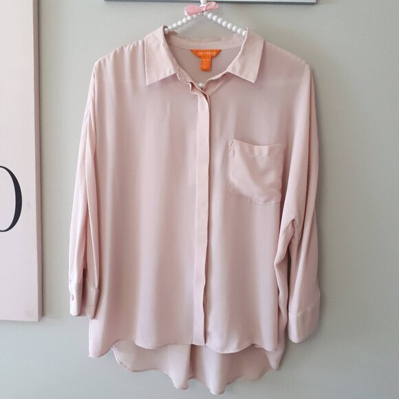 EUC Joe Fresh pink button up blouse, M - Picture 9 of 9